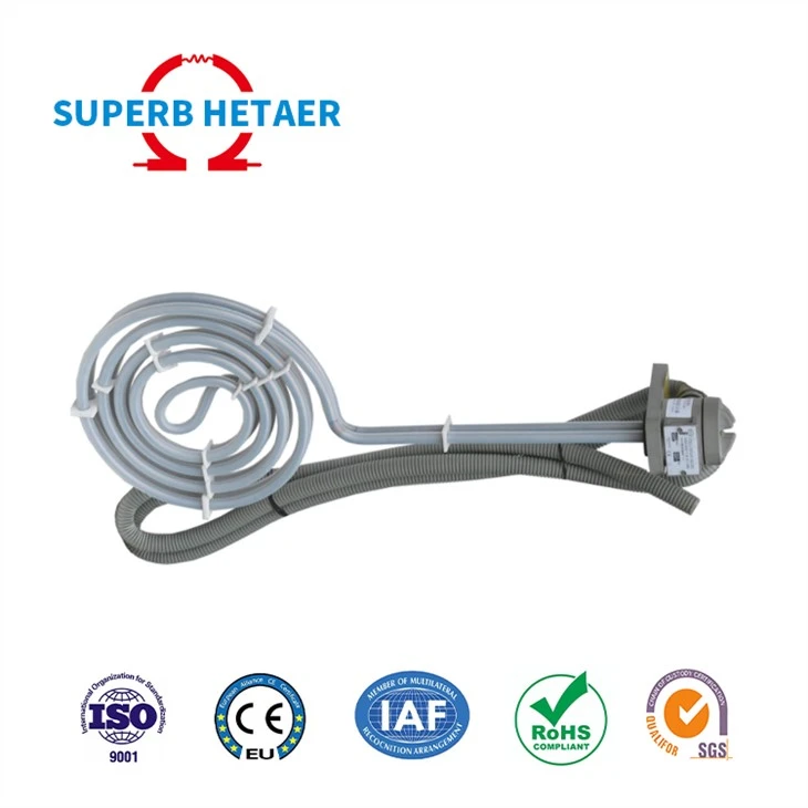 Anti Corrosion Tubular Heating Element Coated Ptfe Immersion Water Heater For Electroplating Industry