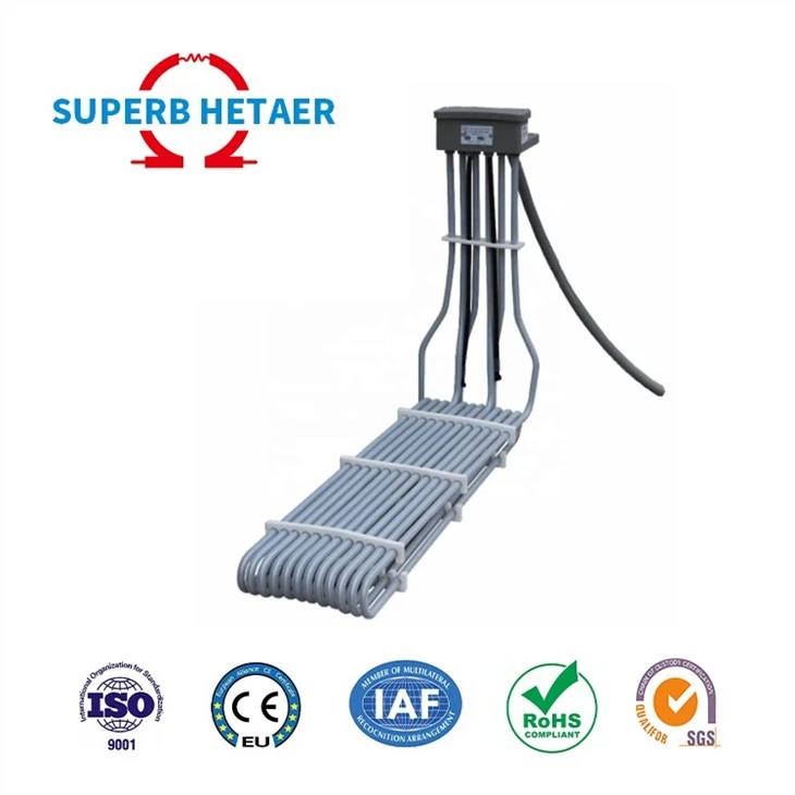 Anti Corrosion Tubular Heating Element Coated Ptfe Immersion Water Heater For Electroplating Industry